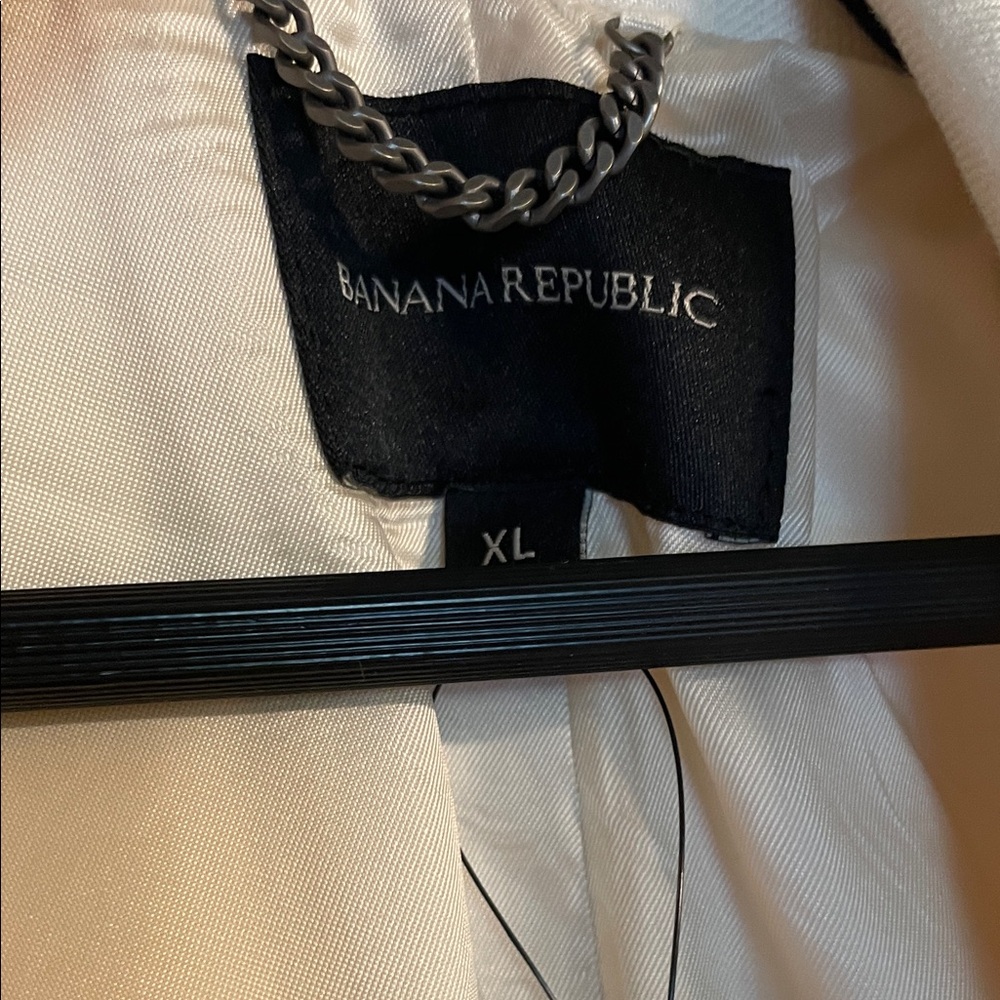 Banana Republic Cream Linen Trench Coat - Picture 3 of 7